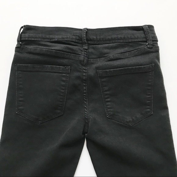 FREE PEOPLE Black Mid Rise Skinny Jean 25 - Picture 6 of 7